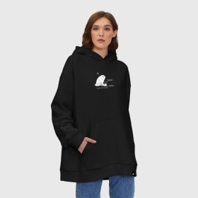 Худи SuperOversize хлопок с принтом Optimist, Pessimist, Me в Новосибирске, 70% хлопок, 30% полиэстер, мягкий начес внутри | карман-кенгуру, эластичная резинка на манжетах и по нижней кромке, двухслойный капюшон
 | cat | cats | meow | purr | киса | киска | кот | котенок | котик | котэ | котя | кошка | надписи | оптимист | пессимист | прикол | психология | смех | юмор | я