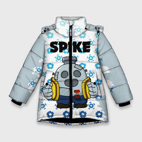 Зимняя куртка для девочек 3D с принтом Brawl Stars Spike Robot в Новосибирске, ткань верха — 100% полиэстер; подклад — 100% полиэстер, утеплитель — 100% полиэстер. | длина ниже бедра, удлиненная спинка, воротник стойка и отстегивающийся капюшон. Есть боковые карманы с листочкой на кнопках, утяжки по низу изделия и внутренний карман на молнии. 

Предусмотрены светоотражающий принт на спинке, радужный светоотражающий элемент на пуллере молнии и на резинке для утяжки. | brawl stars | brawl stars crow | brawl stars crow phoenix | brawl stars leon | brawl stars spike | скачать brawl stars | скачать бесплатно brawl stars