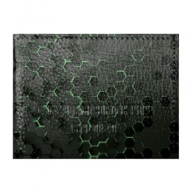 Обложка для студенческого билета с принтом 3D соты GREEN в Новосибирске, натуральная кожа | Размер: 11*8 см; Печать на всей внешней стороне | Тематика изображения на принте: 3d | 3d соты | 3д | texture | абстракция | соты | текстура | яркая