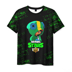 Мужская футболка 3D с принтом Brawl Stars в Новосибирске, 100% полиэфир | прямой крой, круглый вырез горловины, длина до линии бедер | brawl | brawl stars | crow | leon | stars | бравл | бравл старс | браво старс | игра | компьютерная | кров | леон | онлайн | старс