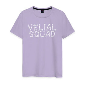 Мужская футболка хлопок с принтом VELIAL SQUAD в Новосибирске, 100% хлопок | прямой крой, круглый вырез горловины, длина до линии бедер, слегка спущенное плечо. | velial squad | велиал сквад