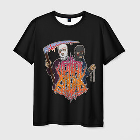 Мужская футболка 3D с принтом Velial Squad в Новосибирске, 100% полиэфир | прямой крой, круглый вырез горловины, длина до линии бедер | horror | music | rap | redvelsqd | rock | музыка | рок | рэп | хоррор