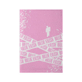 Обложка для паспорта матовая кожа с принтом BILLIE EILISH в Новосибирске, натуральная матовая кожа | размер 19,3 х 13,7 см; прозрачные пластиковые крепления | be | billie | billie eilish | blohsh | ghoul | билли | билли айлиш