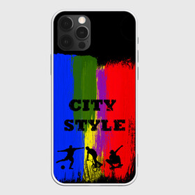 Чехол для iPhone 12 Pro Max с принтом City style в Новосибирске, Силикон |  | Тематика изображения на принте: city | style | велик | велосипед | велосипедист | графити | граффити | краска | краски. мазки краски | мазки | скуйтборд | спорт | футбол | цветное