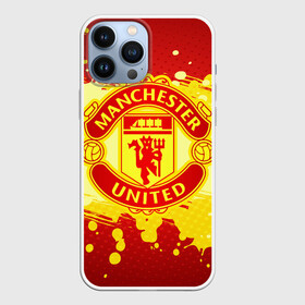 Чехол для iPhone 13 Pro Max с принтом Манчестер Юнайтед в Новосибирске,  |  | manchester | manchester united | mufc | red devils | красные дьяволы | манчестер | манчестер юнайтед | фанатская | футбольная | футбольный клуб | юнайтед