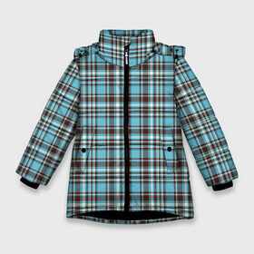 Зимняя куртка для девочек 3D с принтом Клетчатый стиль рубашки в Новосибирске, ткань верха — 100% полиэстер; подклад — 100% полиэстер, утеплитель — 100% полиэстер. | длина ниже бедра, удлиненная спинка, воротник стойка и отстегивающийся капюшон. Есть боковые карманы с листочкой на кнопках, утяжки по низу изделия и внутренний карман на молнии. 

Предусмотрены светоотражающий принт на спинке, радужный светоотражающий элемент на пуллере молнии и на резинке для утяжки. | texture | абстракция | квадратики | клетки | клетчатая | линии | рубашка | текстура