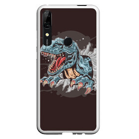 Чехол для Honor P Smart Z с принтом T-Rex в Новосибирске, Силикон | Область печати: задняя сторона чехла, без боковых панелей | Тематика изображения на принте: art | dino | dinos | dinosaur | raptor | style | trex | velociraptor | арт | динозавр | мир юрского периода | ти рекс | ящер