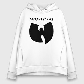 Женское худи Oversize хлопок с принтом WU-TANG CLAN в Новосибирске, френч-терри — 70% хлопок, 30% полиэстер. Мягкий теплый начес внутри —100% хлопок | боковые карманы, эластичные манжеты и нижняя кромка, капюшон на магнитной кнопке | wu tang | wu tang clan | ву танг | ву танг клан