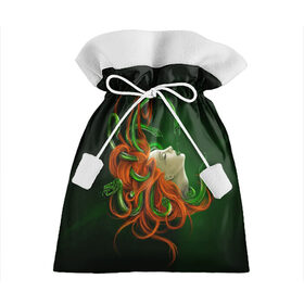 Подарочный 3D мешок с принтом Медуза в Новосибирске, 100% полиэстер | Размер: 29*39 см | Тематика изображения на принте: art | medusa | глаза | горгона | девушка | змеи | медуза