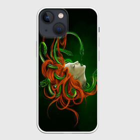 Чехол для iPhone 13 mini с принтом Медуза в Новосибирске,  |  | art | medusa | глаза | горгона | девушка | змеи | медуза