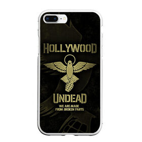 Чехол для iPhone 7Plus/8 Plus матовый с принтом Hollywood Undead в Новосибирске, Силикон | Область печати: задняя сторона чехла, без боковых панелей | Тематика изображения на принте: charlie scene | danny | funny man | hollywood undead | hu | j dog | johnny 3 tears | голливудская нежить | голубь | голубь с гранатой | граната | ню метал | рэп метал | рэп рок