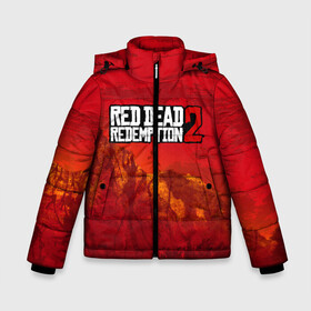 Зимняя куртка для мальчиков 3D с принтом RED DEAD REDEMPTION 2 в Новосибирске, ткань верха — 100% полиэстер; подклад — 100% полиэстер, утеплитель — 100% полиэстер | длина ниже бедра, удлиненная спинка, воротник стойка и отстегивающийся капюшон. Есть боковые карманы с листочкой на кнопках, утяжки по низу изделия и внутренний карман на молнии. 

Предусмотрены светоотражающий принт на спинке, радужный светоотражающий элемент на пуллере молнии и на резинке для утяжки | arthur morgan | cowboy | online | red dead online | red dead redemption 2 | rockstar games | wild west | артур морган | бандит | вестерн | винтовка | дикий запад | ковбой | рокстар