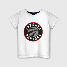 Детская футболка хлопок с принтом Toronto Raptors Logo в Новосибирске, 100% хлопок | круглый вырез горловины, полуприлегающий силуэт, длина до линии бедер | nba | raptors | toronto | toronto raptors | баскетбол | нба | рапторс | рэпторс | спорт | торонто | торонто рапторс | торонто рэпторс