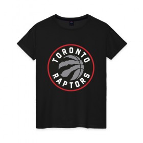 Женская футболка хлопок с принтом Toronto Raptors Logo в Новосибирске, 100% хлопок | прямой крой, круглый вырез горловины, длина до линии бедер, слегка спущенное плечо | nba | raptors | toronto | toronto raptors | баскетбол | нба | рапторс | рэпторс | спорт | торонто | торонто рапторс | торонто рэпторс
