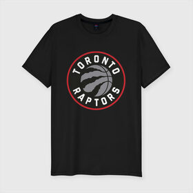 Мужская футболка премиум с принтом Toronto Raptors Logo в Новосибирске, 92% хлопок, 8% лайкра | приталенный силуэт, круглый вырез ворота, длина до линии бедра, короткий рукав | nba | raptors | toronto | toronto raptors | баскетбол | нба | рапторс | рэпторс | спорт | торонто | торонто рапторс | торонто рэпторс