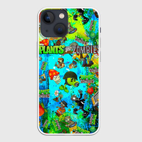 Чехол для iPhone 13 mini с принтом Plants vs Zombies в Новосибирске,  |  | plant | zombies | зомби | растения | растения против зомби