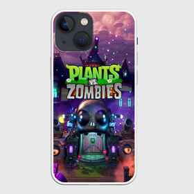 Чехол для iPhone 13 mini с принтом PLANTS VS ZOMBIES в Новосибирске,  |  | garden warfare | pl | plants | plants vs. zombies | plants vs. zombies: garden warfare | popcap | zombies | кактус | картошка | подсолнух | растения против зомби | сад