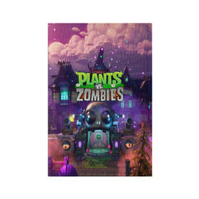 Обложка для паспорта матовая кожа с принтом PLANTS VS ZOMBIES в Новосибирске, натуральная матовая кожа | размер 19,3 х 13,7 см; прозрачные пластиковые крепления | Тематика изображения на принте: garden warfare | pl | plants | plants vs. zombies | plants vs. zombies: garden warfare | popcap | zombies | кактус | картошка | подсолнух | растения против зомби | сад