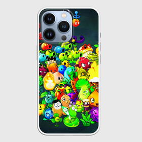 Чехол для iPhone 13 Pro с принтом Plants vs. Zombies в Новосибирске,  |  | garden warfare | pl | plants | plants vs. zombies | plants vs. zombies: garden warfare | popcap | zombies | кактус | картошка | подсолнух | растения против зомби | сад