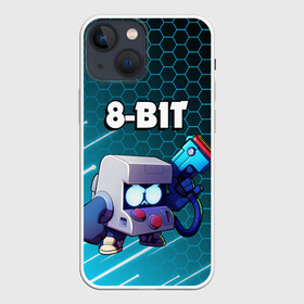 Чехол для iPhone 13 mini с принтом BRAWL STARS 8 BIT в Новосибирске,  |  | 8 bit | 8 бит. | 8bit | 8бит | android | brawl stars | colt | crow | games | leon | penny | poco | shelly | spike | wanted | брав | бравл старс | звезды | игры | мобильные игры | старс