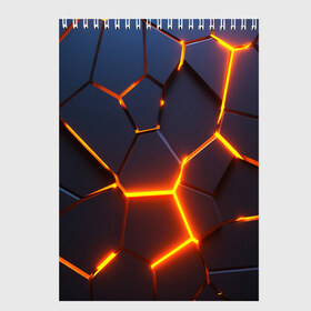 Скетчбук с принтом 3D ПЛИТЫ в Новосибирске, 100% бумага
 | 48 листов, плотность листов — 100 г/м2, плотность картонной обложки — 250 г/м2. Листы скреплены сверху удобной пружинной спиралью | Тематика изображения на принте: 3d | abstraction | geometry | hexagon | neon | paints | stripes | texture | triangle | абстракция | брызги | геометрия | краски | неон | неоновый | соты | текстура