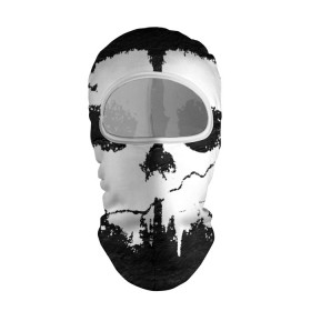 Балаклава 3D с принтом COD GHOST MASK в Новосибирске, 100% полиэстер, ткань с особыми свойствами — Activecool | плотность 150–180 г/м2; хорошо тянется, но при этом сохраняет форму. Закрывает шею, вокруг отверстия для глаз кайма. Единый размер | 