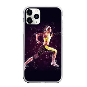 Чехол для iPhone 11 Pro Max матовый с принтом Бег фитнес спорт спортсмен в Новосибирске, Силикон |  | Тематика изображения на принте: бег | спорт | спортсмен | фитнес