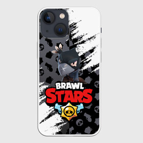 Чехол для iPhone 13 mini с принтом BRAWL STARS CROW в Новосибирске,  |  | 8 bit | 8 бит. | 8bit | 8бит | android | brawl stars | colt | crow | games | leon | penny | poco | shelly | spike | wanted | брав | бравл старс | звезды | игры | мобильные игры | старс