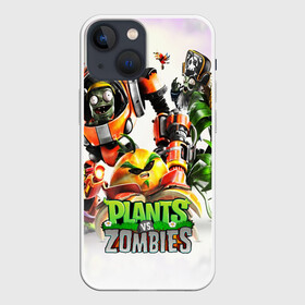 Чехол для iPhone 13 mini с принтом Plants vs.Zombies в Новосибирске,  |  | garden warfare | plants | plants vs. zombies | plants vs. zombies: garden warfare | popcap | zombies | кактус | картошка | подсолнух | растения против зомби | сад