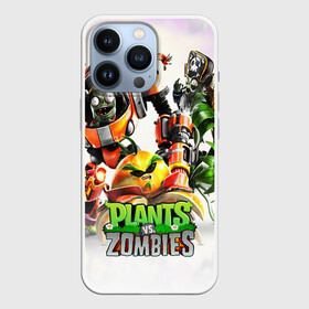 Чехол для iPhone 13 Pro с принтом Plants vs.Zombies в Новосибирске,  |  | garden warfare | plants | plants vs. zombies | plants vs. zombies: garden warfare | popcap | zombies | кактус | картошка | подсолнух | растения против зомби | сад