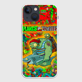 Чехол для iPhone 13 mini с принтом Plants vs Zombies в Новосибирске,  |  | plant | zombies | зомби | растения | растения против зомби