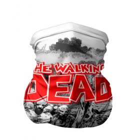 Бандана-труба 3D с принтом Walking Dead [2] в Новосибирске, 100% полиэстер, ткань с особыми свойствами — Activecool | плотность 150‒180 г/м2; хорошо тянется, но сохраняет форму | walking dead | зомби | ходячие мертвецы