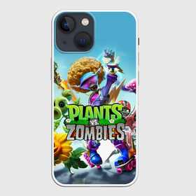 Чехол для iPhone 13 mini с принтом PLANTS VS ZOMBIES в Новосибирске,  |  | battle | plants | plants vs zombies | pvsz | vs | zombies | растения против зомби