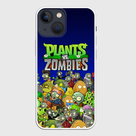 Чехол для iPhone 13 mini с принтом PLANTS VS ZOMBIES в Новосибирске,  |  | battle | plants | plants vs zombies | pvsz | vs | zombies | растения против зомби