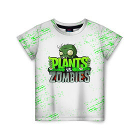 Детская футболка 3D с принтом Plants vs. Zombies в Новосибирске, 100% гипоаллергенный полиэфир | прямой крой, круглый вырез горловины, длина до линии бедер, чуть спущенное плечо, ткань немного тянется | plants vs. zombies | зомби | игра | компьютерная игра | против | растения | растения против зомби
