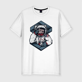 Мужская футболка премиум с принтом Occupy Mars в Новосибирске, 92% хлопок, 8% лайкра | приталенный силуэт, круглый вырез ворота, длина до линии бедра, короткий рукав | Тематика изображения на принте: 