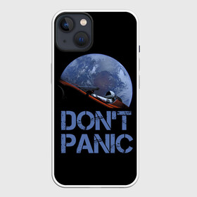 Чехол для iPhone 13 с принтом Dont Panic в Новосибирске,  |  | 2022 | cat | elon | galaxy | mars | moon | musk | nasa | space | spacex | tesla | вселенная | галактика | звезды | илон | космонавт | космос | луна | марс | маск | наса | скафандр | тесла