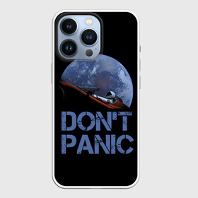 Чехол для iPhone 13 Pro с принтом Dont Panic в Новосибирске,  |  | Тематика изображения на принте: 2022 | cat | elon | galaxy | mars | moon | musk | nasa | space | spacex | tesla | вселенная | галактика | звезды | илон | космонавт | космос | луна | марс | маск | наса | скафандр | тесла