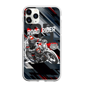 Чехол для iPhone 11 Pro Max матовый с принтом Road Rider Мотоциклист в Новосибирске, Силикон |  | moto | motobike | road rider | гонка | гонщик | мото | мотоцикл | мотоциклист