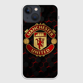 Чехол для iPhone 13 mini с принтом МАНЧЕСТЕР ЮНАЙТЕД в Новосибирске,  |  | manchester united | mufc | red devils | красные дьяволы | манчестер юнайтед | футбольный клуб