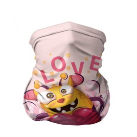 Бандана-труба 3D с принтом LOVE в Новосибирске, 100% полиэстер, ткань с особыми свойствами — Activecool | плотность 150‒180 г/м2; хорошо тянется, но сохраняет форму | bee | bright | cool | funny | heart | веселый | забавный | прикольный | пчелка | сердце | яркий