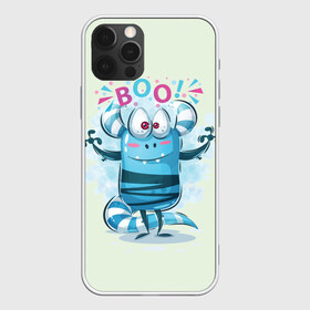 Чехол для iPhone 12 Pro Max с принтом BOO в Новосибирске, Силикон |  | bright | cute monsters | fun | funny | веселый | милый монстрик | прикольный | яркий забавный