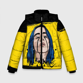 Зимняя куртка для мальчиков 3D с принтом BILLIE EILISH в Новосибирске, ткань верха — 100% полиэстер; подклад — 100% полиэстер, утеплитель — 100% полиэстер | длина ниже бедра, удлиненная спинка, воротник стойка и отстегивающийся капюшон. Есть боковые карманы с листочкой на кнопках, утяжки по низу изделия и внутренний карман на молнии. 

Предусмотрены светоотражающий принт на спинке, радужный светоотражающий элемент на пуллере молнии и на резинке для утяжки | bad guy | billie | eilish | ocean eyes | айлиш | билли | девушка | певица | эйлиш