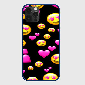 Чехол для iPhone 12 Pro Max с принтом ВЛЮБЛЕННЫЕ СМАЙЛИКИ в Новосибирске, Силикон |  | emoji | настроение | позитив | смайлики | смайлы | стикеры | текстура смайл | улыбки | фон смайл | эмодзи