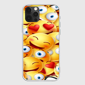 Чехол для iPhone 12 Pro Max с принтом emoji в Новосибирске, Силикон |  | emoji | настроение | позитив | смайлики | смайлы | стикеры | текстура смайл | улыбки | фон смайл | эмодзи