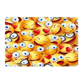 Магнитный плакат 3Х2 с принтом emoji в Новосибирске, Полимерный материал с магнитным слоем | 6 деталей размером 9*9 см | Тематика изображения на принте: emoji | настроение | позитив | смайлики | смайлы | стикеры | текстура смайл | улыбки | фон смайл | эмодзи