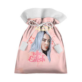 Подарочный 3D мешок с принтом BILLIE EILISH в Новосибирске, 100% полиэстер | Размер: 29*39 см | Тематика изображения на принте: bad guy | billie | eilish | ocean eyes | айлиш | билли | девушка | певица | эйлиш