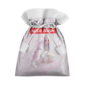 Подарочный 3D мешок с принтом BILLIE EILISH в Новосибирске, 100% полиэстер | Размер: 29*39 см | Тематика изображения на принте: bad guy | billie | eilish | ocean eyes | айлиш | билли | девушка | певица | эйлиш