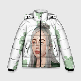 Зимняя куртка для мальчиков 3D с принтом BILLIE EILISH в Новосибирске, ткань верха — 100% полиэстер; подклад — 100% полиэстер, утеплитель — 100% полиэстер | длина ниже бедра, удлиненная спинка, воротник стойка и отстегивающийся капюшон. Есть боковые карманы с листочкой на кнопках, утяжки по низу изделия и внутренний карман на молнии. 

Предусмотрены светоотражающий принт на спинке, радужный светоотражающий элемент на пуллере молнии и на резинке для утяжки | bad guy | billie | eilish | ocean eyes | айлиш | билли | девушка | певица | эйлиш