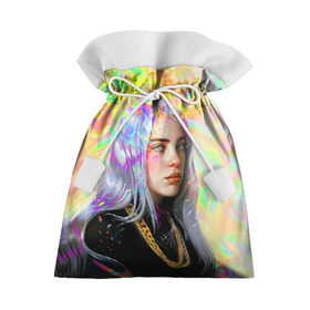 Подарочный 3D мешок с принтом BILLIE EILISH в Новосибирске, 100% полиэстер | Размер: 29*39 см | Тематика изображения на принте: bad guy | billie | eilish | ocean eyes | айлиш | билли | девушка | певица | эйлиш